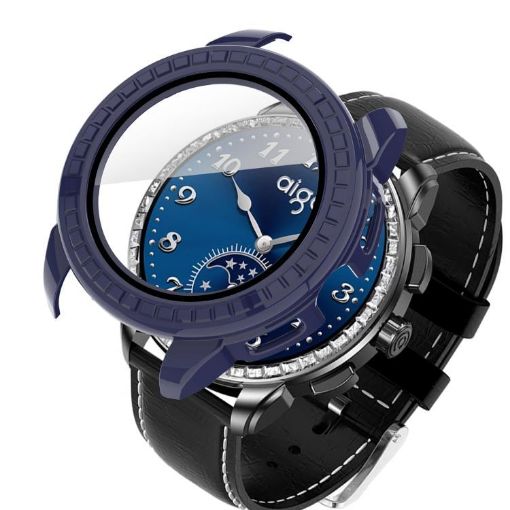 Aigo Smart Watch M8 Ink Blue Tempered Film PC Protective Case - 1