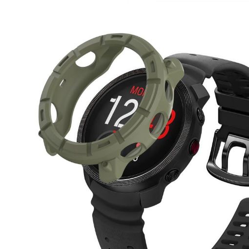Polar Vantage M3 TPU Armor Watch Case, Half Coverage, Army Green - 1