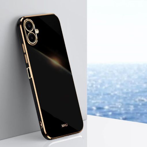 Samsung Galaxy A07 5G XINLI 6D Electroplate TPU Case - Black - 1