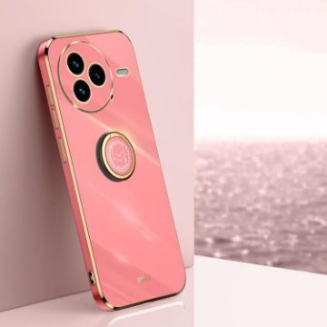 Xiaomi Civi 5 Pro XINLI 6D Electroplate TPU Case with Ring Holder Red - 1