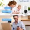 WiFi Surveillance Camera with Night Vision & Intercom, US Plug (White) - 7