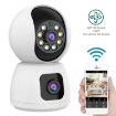K12 1080P HD Dual Lens Wireless WiFi Camera - White - 2