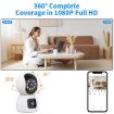 K12 1080P HD Dual Lens Wireless WiFi Camera - White - 4