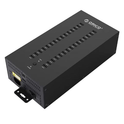 ORICO IH30P 30-Port USB 2.0 Hub, UK Plug, Industrial Grade, Black - 1