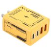 KO-72 GaN 120W 4-Port Fast Charger, 2 PD & 2 QC 3.0 USB-C, US Plug Yellow - 3