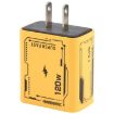 KO-72 GaN 120W 4-Port Fast Charger, 2 PD & 2 QC 3.0 USB-C, US Plug Yellow - 4