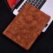Tecno Megapad 11 Brown Lily Embossed Leather Tablet Case - 7