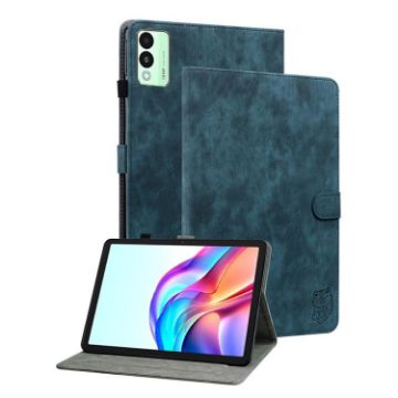 Tecno Megapad 11 Dark Blue Tiger Pattern Flip Leather Tablet Case - 1