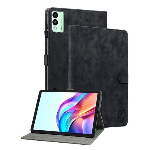 Tecno Megapad 11 Black Tiger Pattern Flip Leather Tablet Case - 1