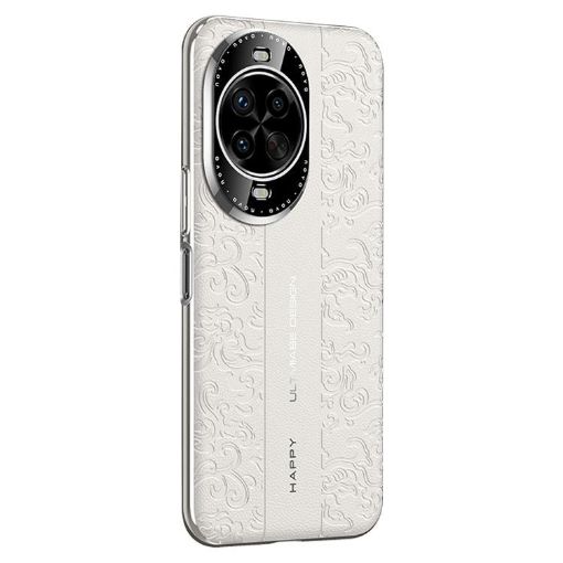Huawei nova 14 White Leather PC Phone Case - Cloud Dragon Pattern - 1