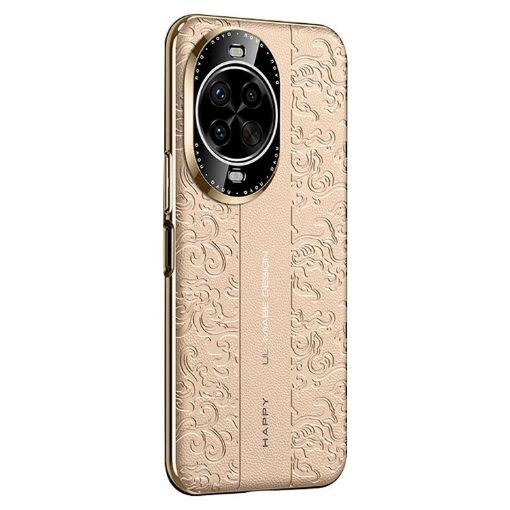 Huawei nova 14 Pro Gold Cloud Dragon Leather Phone Case - 1
