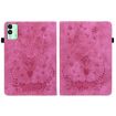 Tecno Megapad 11 Rose Red Butterfly Embossed Leather Tablet Case - 2