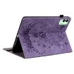 Tecno Megapad 11 Purple Butterfly Rose Embossed Leather Tablet Case - 4