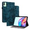 Tecno Megapad 11 Dark Blue Butterfly Rose Embossed Leather Tablet Case - 1