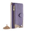 OPPO Find X8s Purple Crossbody Chain Fishtail Litchi Leather Case - 2
