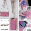 OPPO Find X8s+ Pink Crossbody Chain Fishtail Litchi Leather Case - 5