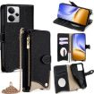 Realme 14 Black Crossbody Chain Fishtail Litchi Leather Phone Case - 1