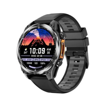 HD300 Sports Smart Watch, 1.43" AMOLED, Blood Oxygen, Black Silicone Strap - 1