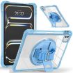 iPad Pro 13 2024 Light Blue Rotation Grip Holder TPU Clear Case - 2