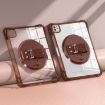 iPad Pro 13 2024 Rotation Grip Holder TPU Clear Case (Chocolate) - 4