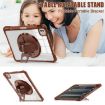 iPad Pro 13 2024 Rotation Grip Holder TPU Clear Case (Chocolate) - 6
