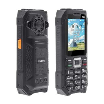 UNIWA M6000 Keypad Phone, 2.4", Dual Flashlights, 4 SIM, SOS, FM, AU Plug - 1