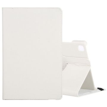 Samsung Galaxy Tab A7 T500 White Litchi Texture 360 Rotating Leather Case - 1