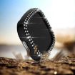Fitbit Versa 3/Sense Double Row Diamonds PC Protective Case - Black - 2