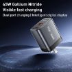 REMAX U2-AC 45W GaN Fast Charger USB & Type-C EU Plug Digital Display - 2