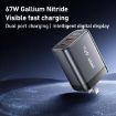REMAX U2-AC 67W GaN Fast Charger USB & Type-C EU Plug Digital Display - 2