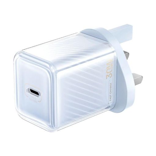 REMAX RP-U91 30W PD+QC GaN Fast Charger, UK Plug, Purple - 1