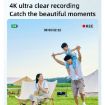 DC15 4K HD Video Camera, 2.4" Screen, 18X Zoom, 64MP Shooting - White - 4