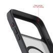 iPhone 17 Air Kalebol MagSafe Tilt Holder PC Hybrid TPU Case Grey White - 8