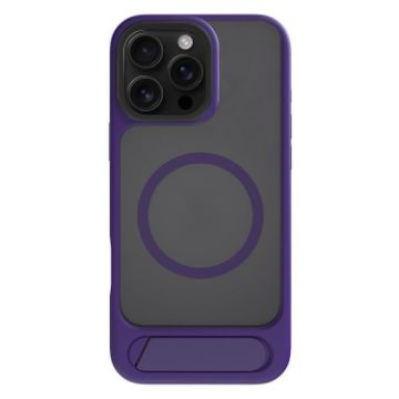 iPhone 16 Pro Kalebol MagSafe Tilt Holder Hybrid Case - Purple - 1