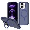 iPhone 16 Kalebol Rotating Holder MagSafe Hybrid TPU Case - Blue - 1