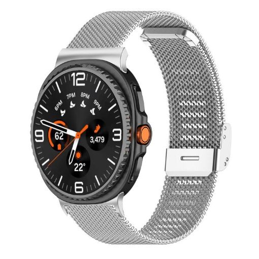 Samsung Galaxy Watch 8/8 Classic/Ultra Metal Mesh Band Silver 2-Pack - 1