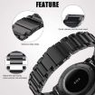 16mm Black Titanium Alloy Watch Band with Three Beads Flat Buckle - 7