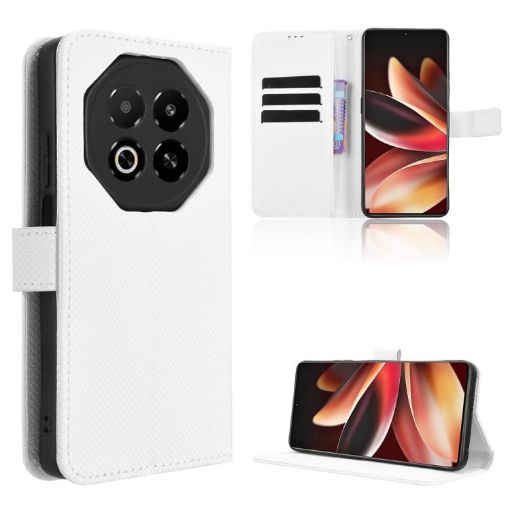 Meizu Note 16 5G White Diamond Texture Leather Phone Case - 1