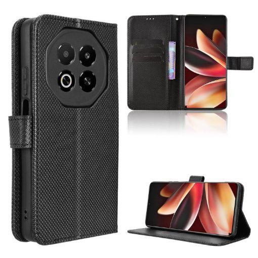 Meizu Note 16 5G Black Diamond Texture Leather Phone Case - 1