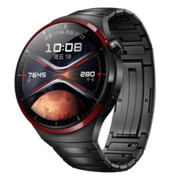 Huawei Watch 4 Black Titanium Alloy Curved I-shaped HW Buckle Band - 1