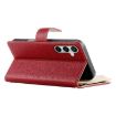 Samsung Galaxy S24 FE 5G Red Leather Wallet Case with Strap - 5