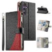Samsung Galaxy S24/S25 5G Leather Wallet Case with Strap - Black - 1