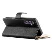 Samsung Galaxy S24/S25 5G Leather Wallet Case with Strap - Black - 5