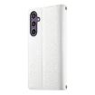 Samsung Galaxy S24/S25 5G Leather Wallet Case with Strap - White - 3