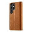 Samsung Galaxy S23 Ultra 5G Brown Leather Wallet Case with Strap - 3