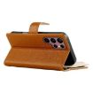 Samsung Galaxy S22 Ultra 5G Brown Leather Wallet Case with Strap - 5