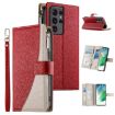 Samsung Galaxy S21 Ultra 5G Red Leather Wallet Case with Strap - 1