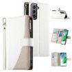Samsung Galaxy S21 5G Leather Wallet Case with Strap - White - 1