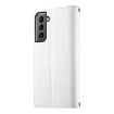 Samsung Galaxy S21 5G Leather Wallet Case with Strap - White - 3