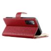 Samsung Galaxy S20 FE Red Leather Wallet Case with Strap & Card Slots - 5